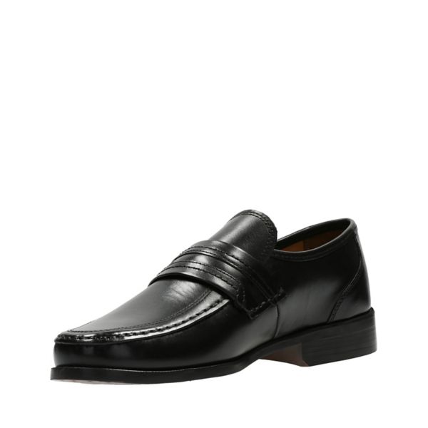 Clarks Mens Astute Drop Loafers Black | CA-5946270